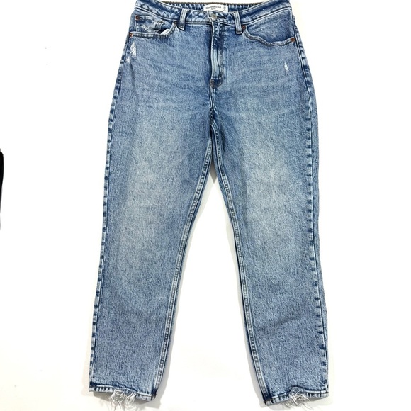 Abercrombie & Fitch Denim - Abercrombie The Mom High Rise Jeans Acid Wash Curve Love